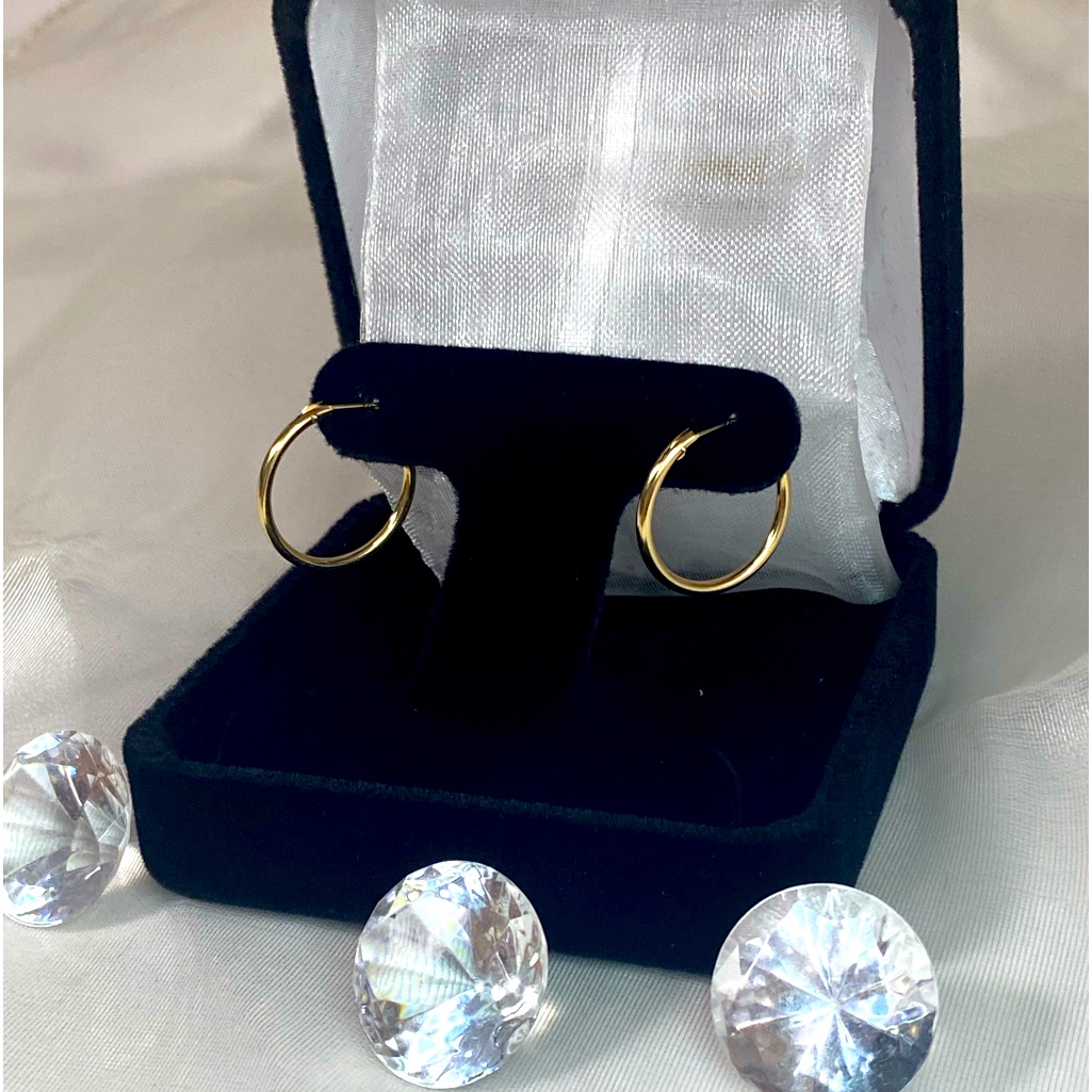 14k Yellow Gold Classic Small Hoop Earrings Real Gold 275$